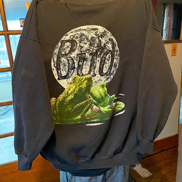 RARE BUDWEISER CREWNECK 90s Budweiser Frog SuperBowl 95 BUDWEISER commercial - Picture 3 of 14
